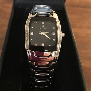 Ladies  Bulova Watch w/diamonds